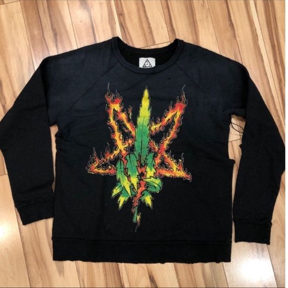 RELISTED 👹 LAST ONE 👺UNIF BURNING WEED ON FIRE RING PENTAGRAM DISTRESSED - Picture 7 of 9